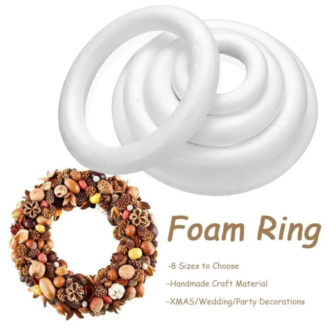 Round Foam Ring White Handmade Craft Decor High Quality DIY White Blanks  Home