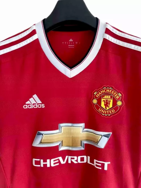 Manchester United Adidas ClimaCool 2015-16 Home Football Shirt S MUFC Red VGC