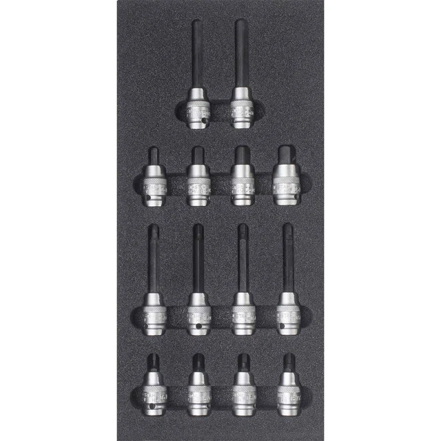 SW-STAHL Werkstattwagensortiment Schraubendreheinsätze 1/2 " Esagonale 14tlg