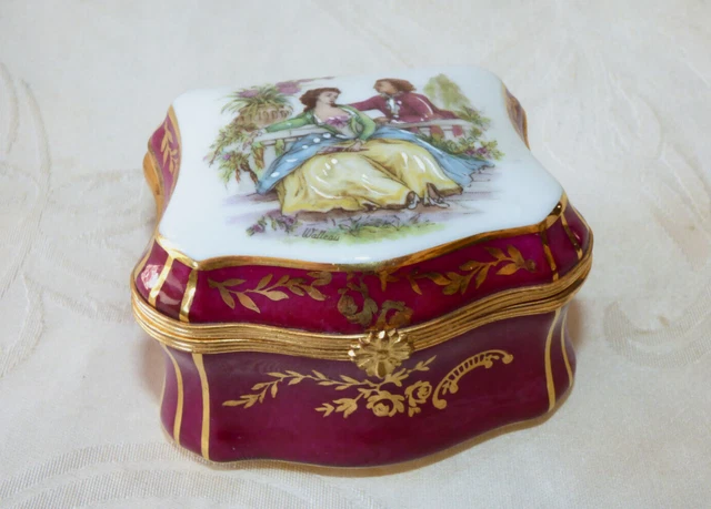 Ancienne Boîte à Bijoux En Carton - Provenance Bijouterie Castillon à L'Isle-Jourdain - Occasion