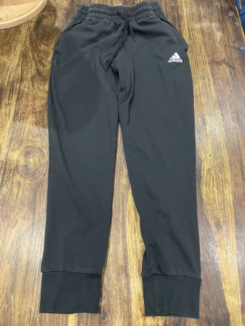 ADIDAS MENS TRACKSUIT Bottoms Joggers Size Small Black Poly