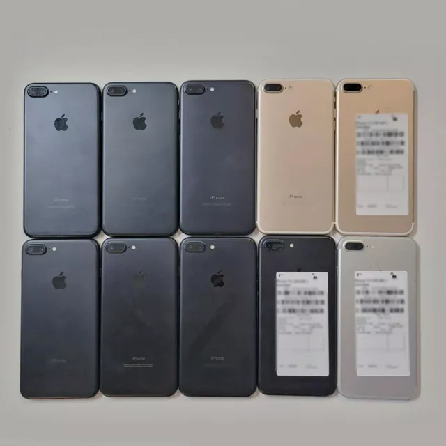 Lot of 10 Apple iPhone 7 Plus 32GB Black iCloud