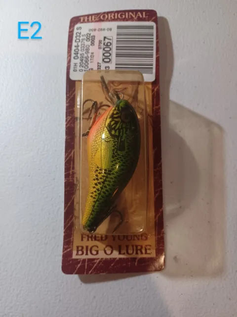 VINTAGE ORIGINAL FRED C Young Big O Lure Mr Fred signed. NF Rare