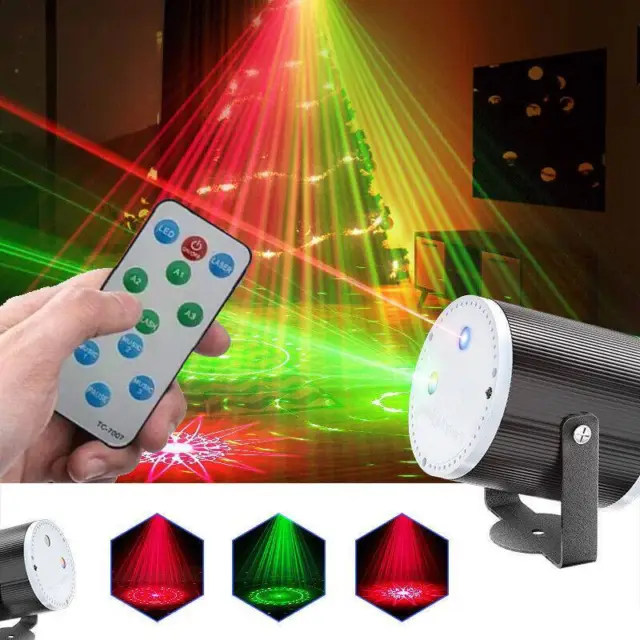 R&B DJ Disco LED Light Mini Laser Projector Stage Lighting Xmas Show Party UK