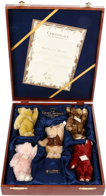STEIFF BRITISH COLLECTORS UK Baby Bear Set, 1994-1998 Retired