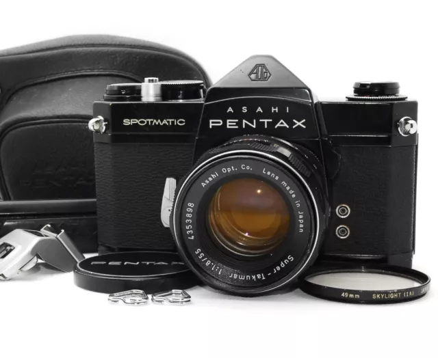 【Almost MINT】Pentax Spotmatic Film Camera + Super Takumar 55mm f1.8 From JAPAN