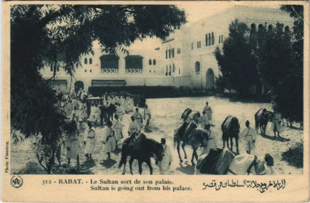 CPA AK MAROC RABAT Le Sultan sort de son palais Flandrin (38228)