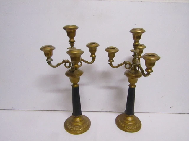 Lot De Bougeoirs Anciens - Occasion - Sans Marque