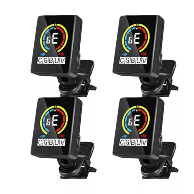 4 STCK. Gitarren-Tuner wiederaufladbarer Clip-on-Tuner für Gitarre, Bass, Ukulele, 5399