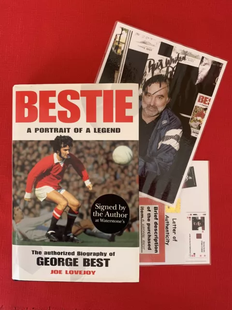 GEORGE BEST - Man Utd Personally Signed copy of the HB Book "BESTIE" 1998 plus