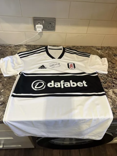 Ryan Sessegnon Signed Fulham Shirt. Adults Medium