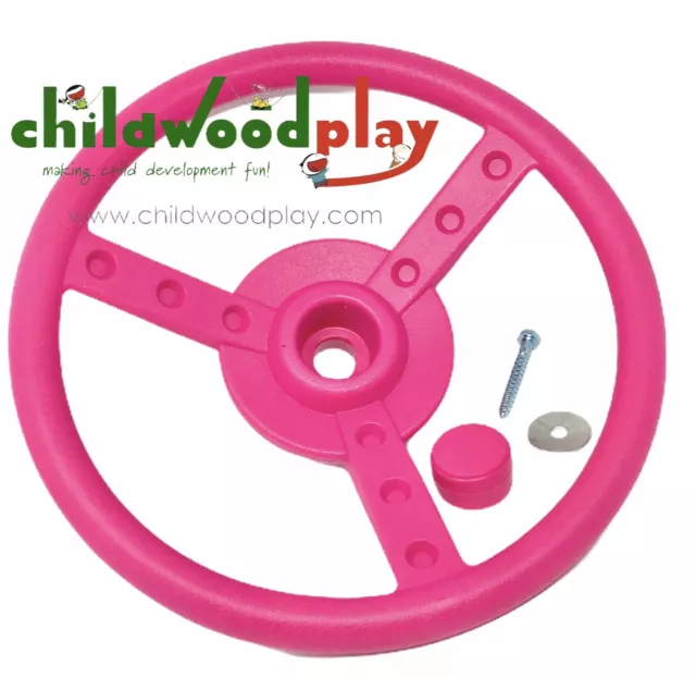 Pink Steering wheel for kids outdoor climbing frames accessories Tree House