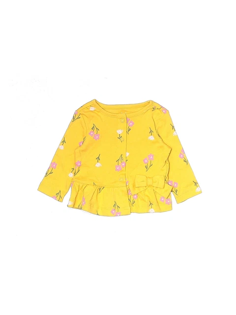 Just One You Made by Carter's Girls Yellow Cardigan 3 Months