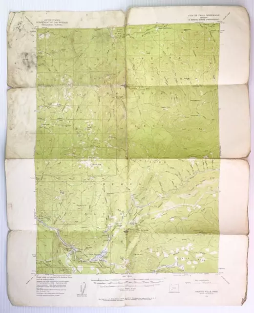 1956 Oakridge Oregon Willamette USGS Topographical Geological Survey Map USFS
