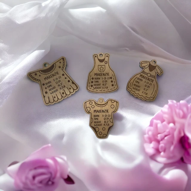 Name Baby Shower Personalized Birth Announcement Sign Wood Custom Dresses Girl