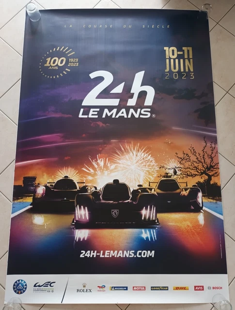 POSTER GÉANT AFFICHE Originale Des 24 Heures Du Mans 2024, 120x180cm