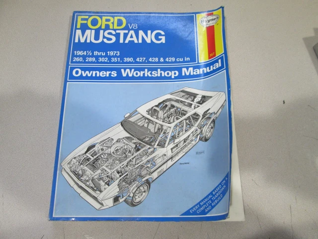 HAYNES 357 Ford V8 Mustang Automotive Repair Manual 1964 1/2 thru 1973