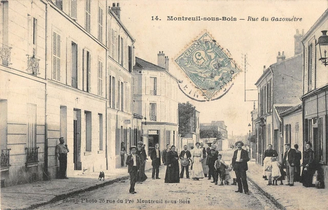 Cpa 93 Montreuil Sous Bois Rue Du Gazometre