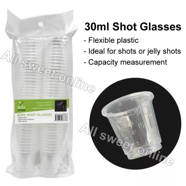 30Ml Clear Shot Glasses Plastic Mini Cup Jelly Shot Party Tasting Cup Catering