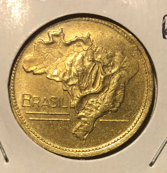1945 Brazil 2 Cruzeiros UNCIRCULATED Aluminum Bronze Coin-25mm-KM#559