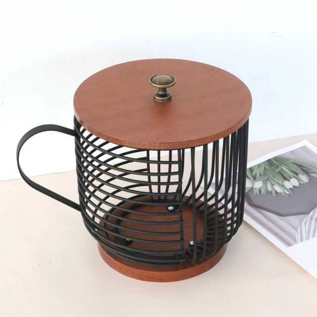 Panier Capsules Café Doré – Grande Capacité 30+ K-Cups – Organisateur Métal Anti-Rouille – Déco Cuisine & Café