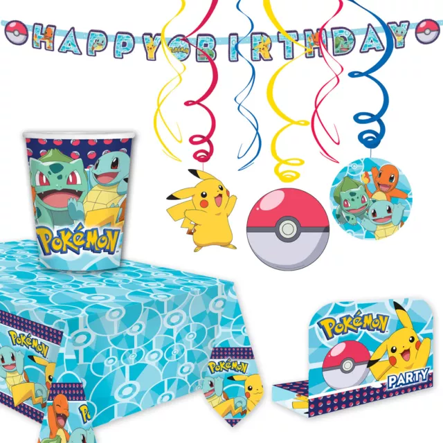 Pokémon Decoración de Fiesta para los Niños Pikachu Cumpleaños Taschenmonster