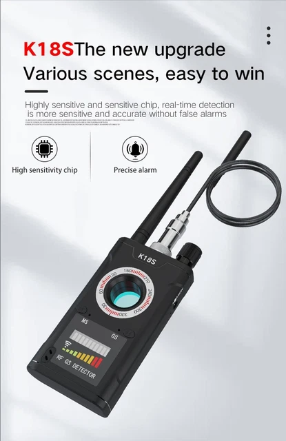 Anti Spy Hidden Camera Detector Bug Detector GPS Detector RF Signal K18S Upgrade