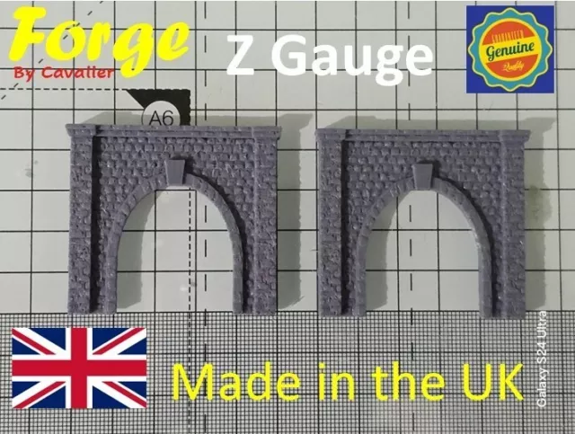 Z Gauge Tunnel Single Track Stone Portal Model Railway Train Layout 1:220 Scale