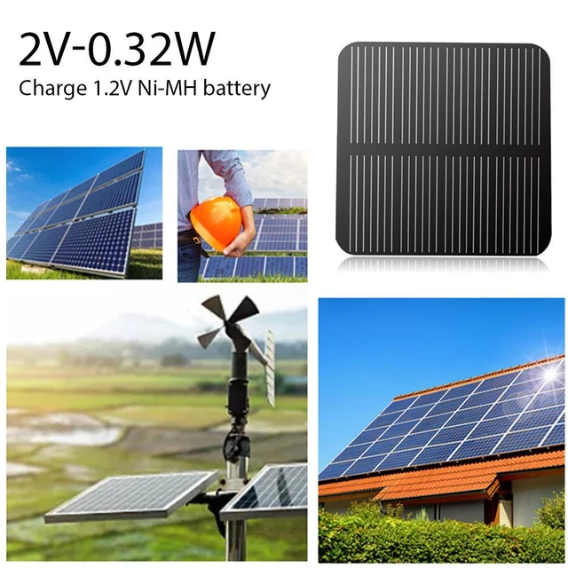 0.32W 2V 160MA Solar Cell DIY Solar Panel Module Charger for 1.2V