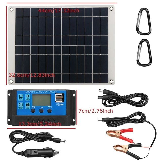 500W Kit de Panneau Solaire Chargeur de Batterie 12V RV Remorque 100A Contrôleur 2