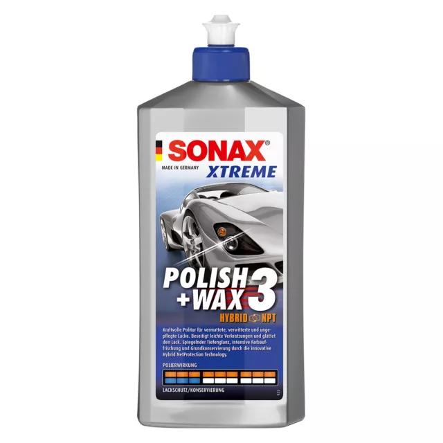 Sonax Xtreme Polish + Cire 3 Hybrid Npt Vernis Peinture 500 ML