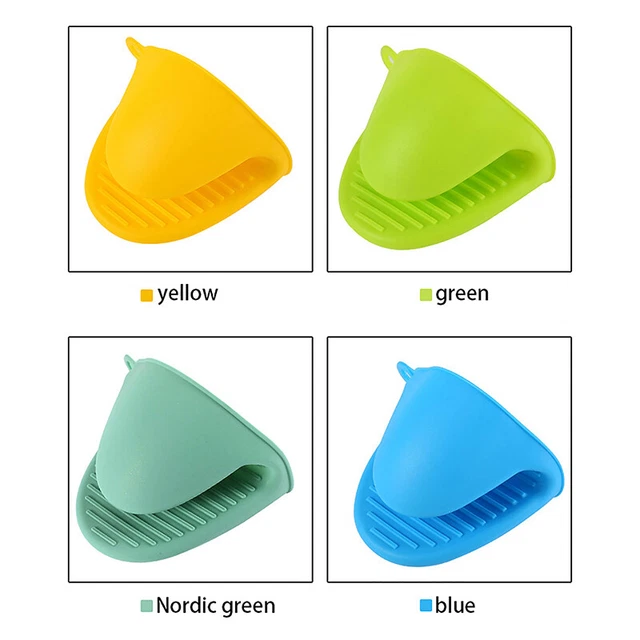 Guantes de cocina antideslizantes aislados antiadherentes resistentes al calor con clip para guante