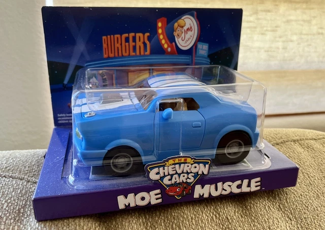 The Chevron Cars #43 - Moe Muscle Blue Toy Car Collectible - 2009 NIP