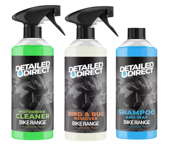 Motorbike Cleaning Restore Kit Cleaner bug Grime  Shampoo Wash Wax - DD