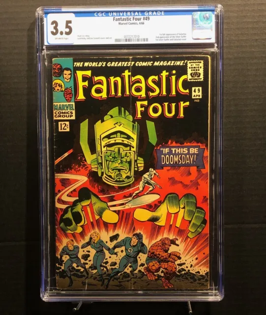 Fantastic Four #49 1966 CGC 3.5 1st Full Galactus.  1st Silver Surfer on Cover
