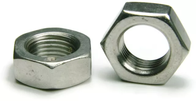 316 Stainless Steel Jam Thin Hex Nuts - All Sizes - QTY 25