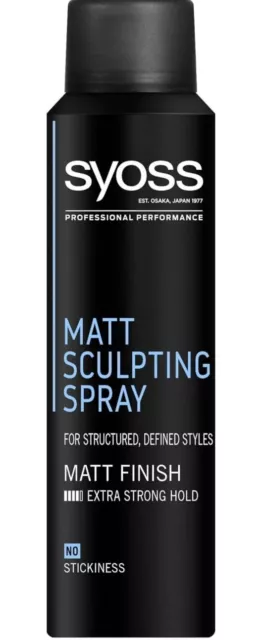 Syoss Matt Sculpting Spray, für definierte Styles mit mattem Finish 150 ml
