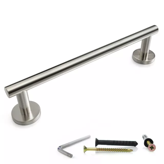 12 Inch Brushed Nickel Bathroom Kitchen Towel Bar Hanger Holder Rack Wall Mount