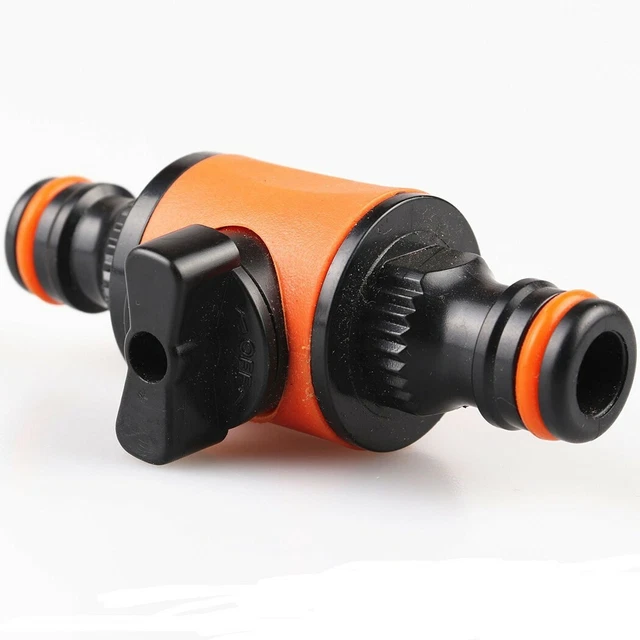 2PCS Hose-Pipe-Tap Shut Von Ventil Passform connector Garten Schneller Kuppler 6