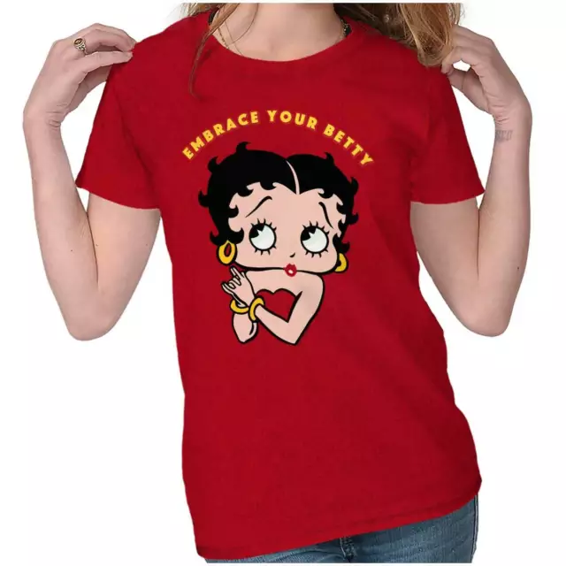 Classic Original Betty Boop Vintage Cartoon Womens Short Sleeve Ladies T Shirt