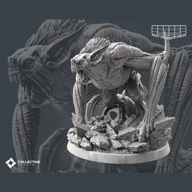 Schreckliche Géant Chauve-Souris Miniature Figurine pour Ttrpg Comme D&D5e