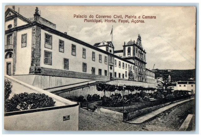 c1910 Municipal Horta Fayal S Miguel-Azores Portugal Antique Unposted Postcard