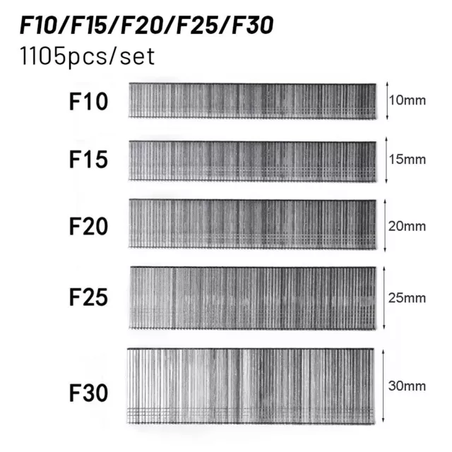 1105pz F15F20F25F30 Chiodi Retti Retti per Progetti di Falegnameria Professional