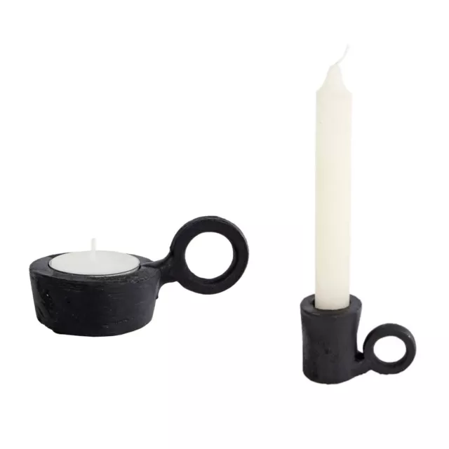 Teelichthalter Kerzenhalter Teelicht Metall Schwarz Kerzenständer Kerzenleuchter