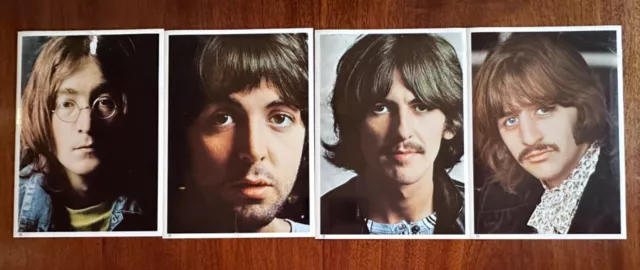 The Beatles 4 Full Gloss Portrait Photos From The White Album