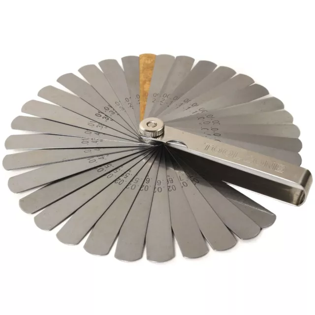 32 Blade Feeler Gauge Set Includes Brass Blade Quality Metric & Imperial Measure