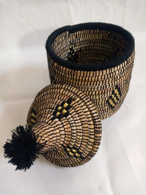 Box GOFA - Moroccan Berber box - ethnic braided basket  Decorative Berber Basket