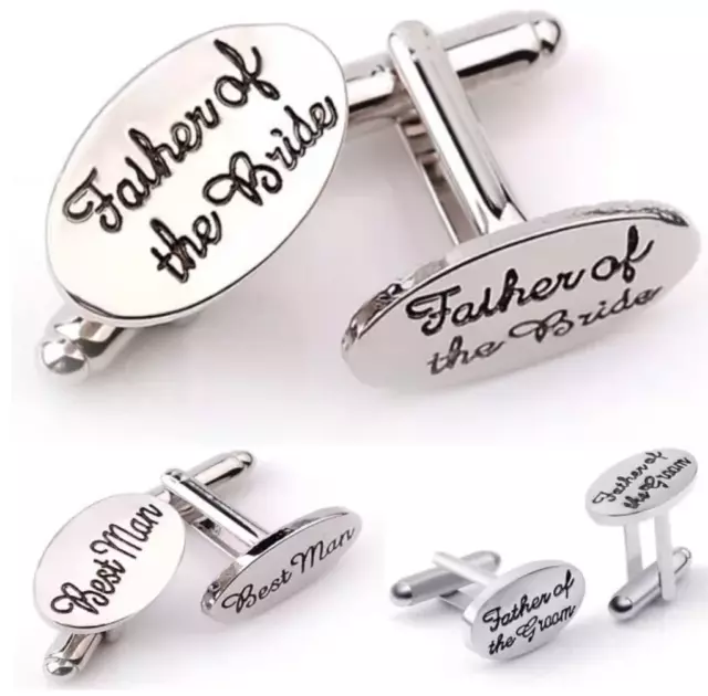 Wedding Cufflinks - Groom Groomsman Best Man Usher Father of Bride Groom Gift