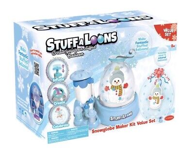 Stuff-A-Loons Snowglobe Snowman Maker Kit Valor Set Globos de Relleno 8+ Juguete