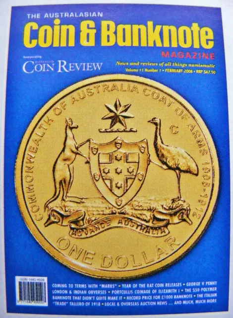 Australasian Coin & Banknote Review Magazine 2008 V11 #1 3 5 6 7 8 9 2009 V12 #4